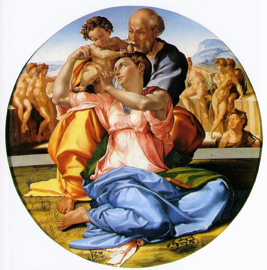 Michelangelo Buonarroti, Tondo Doni, 1506–1508, Florenz, Galleria degli Uffizi